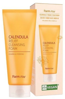 FARM STAY Calendula Cleansing Foam - čistící pleťová pěna s měsíčkem lékařským, 180ml