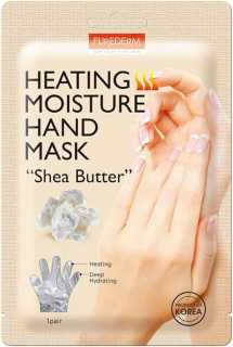 PUREDERM Heating Moisture Hand Mask ,,Shea Butter''- hydratační hřejivá maska na ruce, 2ks