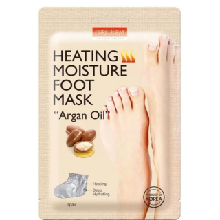 PUREDERM Heating Moisture Foot Mask "Argan Oil"'- hydratační hřejivá maska na nohy s arganovým olejem, 2ks