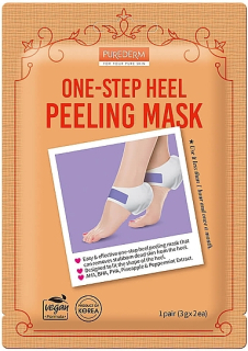 PUREDERM One-step Heel Peeling Mask - peelingová maska na paty, 2ks