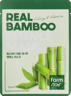 FARM STAY Real Bamboo Essence Mask - hydratační jednorázová pleťová maska s extraktem bambusu, 1ks