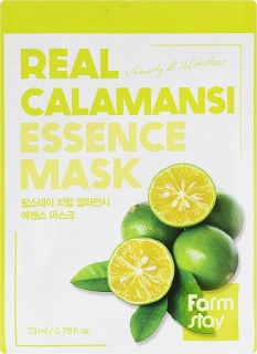 FARM STAY Real Calamansi Essence Mask - posilující jednorázová pleťová maska s extraktem kalamansi, 1ks