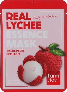 FARM STAY Real Lychee Essence Mask - revitalizační jednorázová pleťová maska s extraktem liči, 1ks