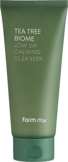 FARM STAY Tea Tree Biome Low pH Calming Cleanser - zklidňující čistící pleťová pěna s extraktem čajovníku, 180ml