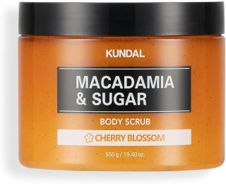 KUNDAL Macadamia & Sugar Body Scrub (Cherry Blossom) - přírodní tělový peeling, 550g