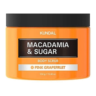 KUNDAL Macadamia & Sugar Body Scrub (Pink Grapefruit) - přírodní tělový peeling, 550g