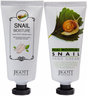 JIGOTT Real Moisture Hand & Foot Cream Set - hydratační sada krému na ruce a krému na nohy, 100ml+100ml