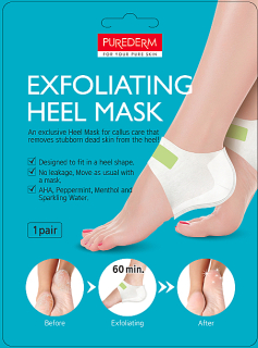 PUREDERM Exfoliating Heel Mask - exfoliační maska na paty, 2ks
