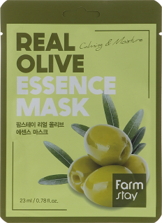 FARM STAY Real Olive Essence Mask - hydratační jednorázová pleťová maska s extraktem oliv, 1ks