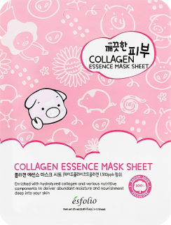 ESFOLIO Pure Skin Collagen Essence Mask Sheet - zpevňující jednorázová pleťová maska s kolagenem, 1ks