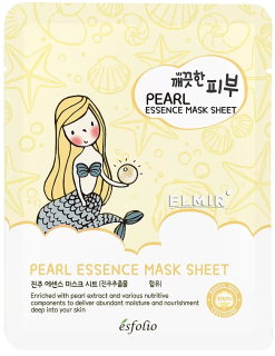 ESFOLIO Pure Skin Pearl Essence Mask Sheet - rozjasňující jednorázová pleťová maska s perlovým extraktem, 1ks