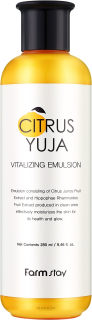FARM STAY Citrus Yuja Vitalizing Emulsion - rozjasňující pleťová emulze s vitamínem C, 280ml