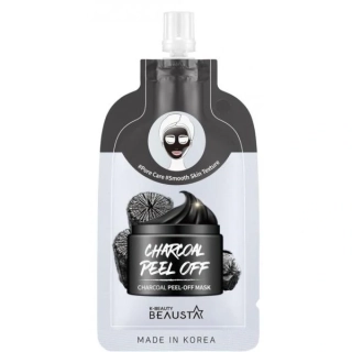 BEAUSTA Charcoal Peel Off Mask - peelingová pleťová maska proti černým tečkám, 20ml