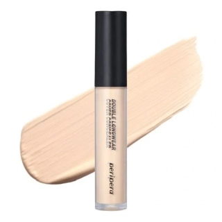 PERIPERA Double Longwear Cover Concealer (01 Pure Ivory) - korektor, 5.5g