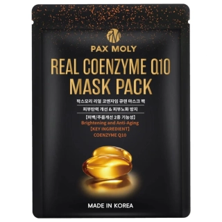 PAX MOLY Real Coenzyme Q10 Mask Pack - anti-age jednorázová pleťová maska s koenzymem Q10, 1ks