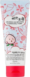 ESFOLIO Hyaluronic Acid with Peach Cleansing Foam - čistící pleťová pěna s kyselinou hyaluronovou a broskví, 150g