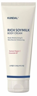 KUNDAL Rich Soymilk Body Cream Mellow Vanilla - vyživující tělový krém se sójovým mlékem, 150ml