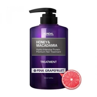 KUNDAL Honey & Macadamia Treatment (Pink Grapefruit) - intenzivní proteinová kůra na vlasy, 500ml