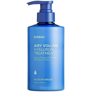 KUNDAL Airy Volume Hyaluron Treatment (Blossom Breeze) - hydratační vlasová péče pro objem vlasů, 500ml