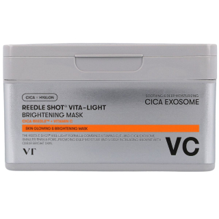 VT COSMETICS Reedle Shot Vita-Light Brightening Mask - rozjasňující jednorázové pleťové masky s mikrojehličkami a vitamínem C, 30ks