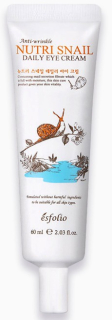 ESFOLIO Nutri Snail Daily Eye Cream - vyživující oční krém se šnečím extraktem, 60ml