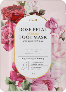 KOELF Rose Petal Satin Foot Mask - hydratační a vyživující maska na nohy, 2ks