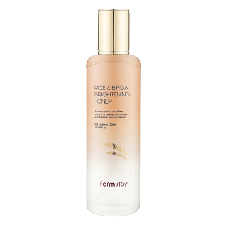 FARM STAY Rice & Bifida Brightening Toner - rozjasňující pleťový toner s extraktem rýže a bifidobakteriemi, 120ml