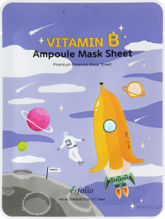 ESFOLIO Vitamin B Ampoule Mask Sheet - revitalizační jednorázová pleťová maska s vitamínem B, 1ks