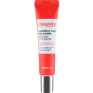 FARM STAY Ceramide Wrinkle Care Rolling Eye Serum - relaxační oční sérum proti stárnutí s ceramidy, 25ml