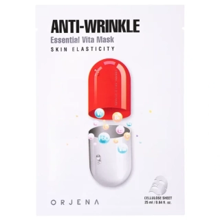 ORJENA Firming Effect Essential Vita Mask - protivrásková a hydratační jednorázová pleťová maska s vitamíny, 1ks