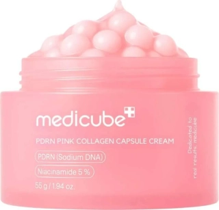 MEDICUBE PDRN Pink Collagen Capsule Cream - zpevňující a vyživující krém s PDRN a kolagenem, 55g