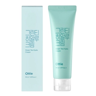 OTTIE Green Tea Hyalu Cream - hydratační pleťový krém s extraktem zeleného čaje, 50ml