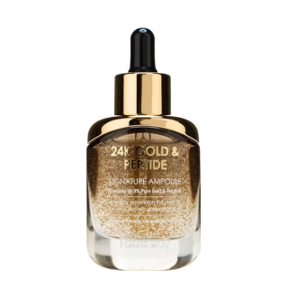 FARM STAY 24K Gold & Peptide Signature Ampoule - anti-age hydratační pleťové sérum se zlatem a peptidy, 35ml