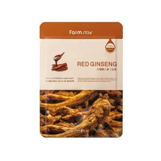 FARM STAY Visible Difference Mask Pack Red Ginseng - vyživující jednorázová pleťová maska s extraktem červeného ženšenu, 1ks
