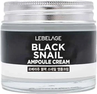 LEBELAGE Black Snail Ampoule Cream - hydratační pleťový krém s extraktem černého šneka, 70ml