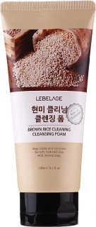LEBELAGE Rice Cleansing Foam - rozjasňující čistící pleťová pěna s extraktem hnědé rýže, 100ml
