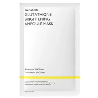 GENABELLE Glutathione Brightening Ampoule Mask - rozjasňující jednorázová pleťová maska, 1ks