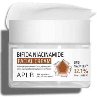 APLB Bifida Niacinamide Facial Cream - rozjasňující pleťový krém s niacinamidem pro zmenšení pórů, 55 ml