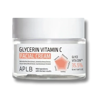 APLB Glycerin Vitamin C Facial Cream - rozjasňující a hydratační pleťový krém s glycerinem a vitamínem C, 55 ml