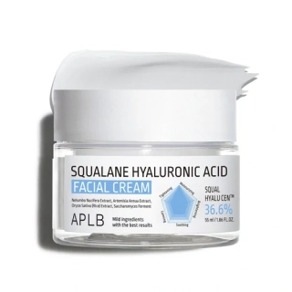 APLB Squalane Hyaluronic Acid Facial Cream - hydratační pleťový krém se skvalanem a kyselinou hyaluronovou, 55 ml