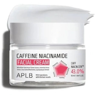 APLB Caffeine Niacinamide Facial Cream - rozjasňující a hydratační pleťový krém s kofeinem a niacinamidem, 55 ml