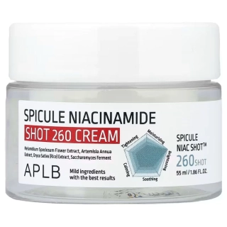 APLB Spicule Niacinamide Shot 260 Cream - hydratační pleťový krém s mikrojehličkami a niacinamidem, 55 ml